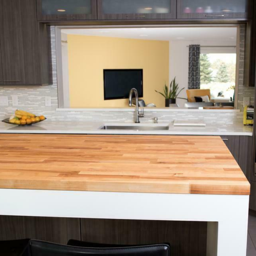 Wooden Butcher Block Meat Cutting Countertop Board 50" x 25"